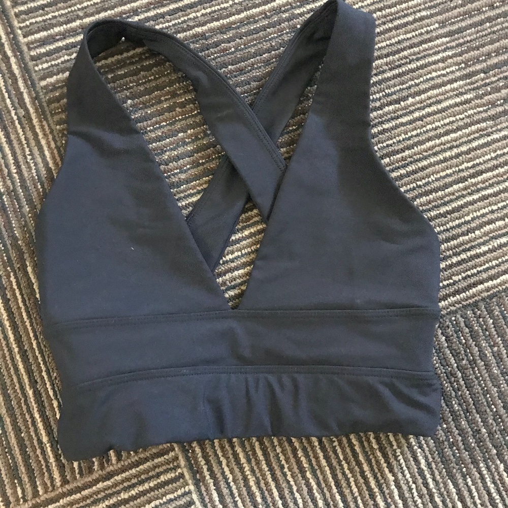Spiritual gangster black bra yoga
